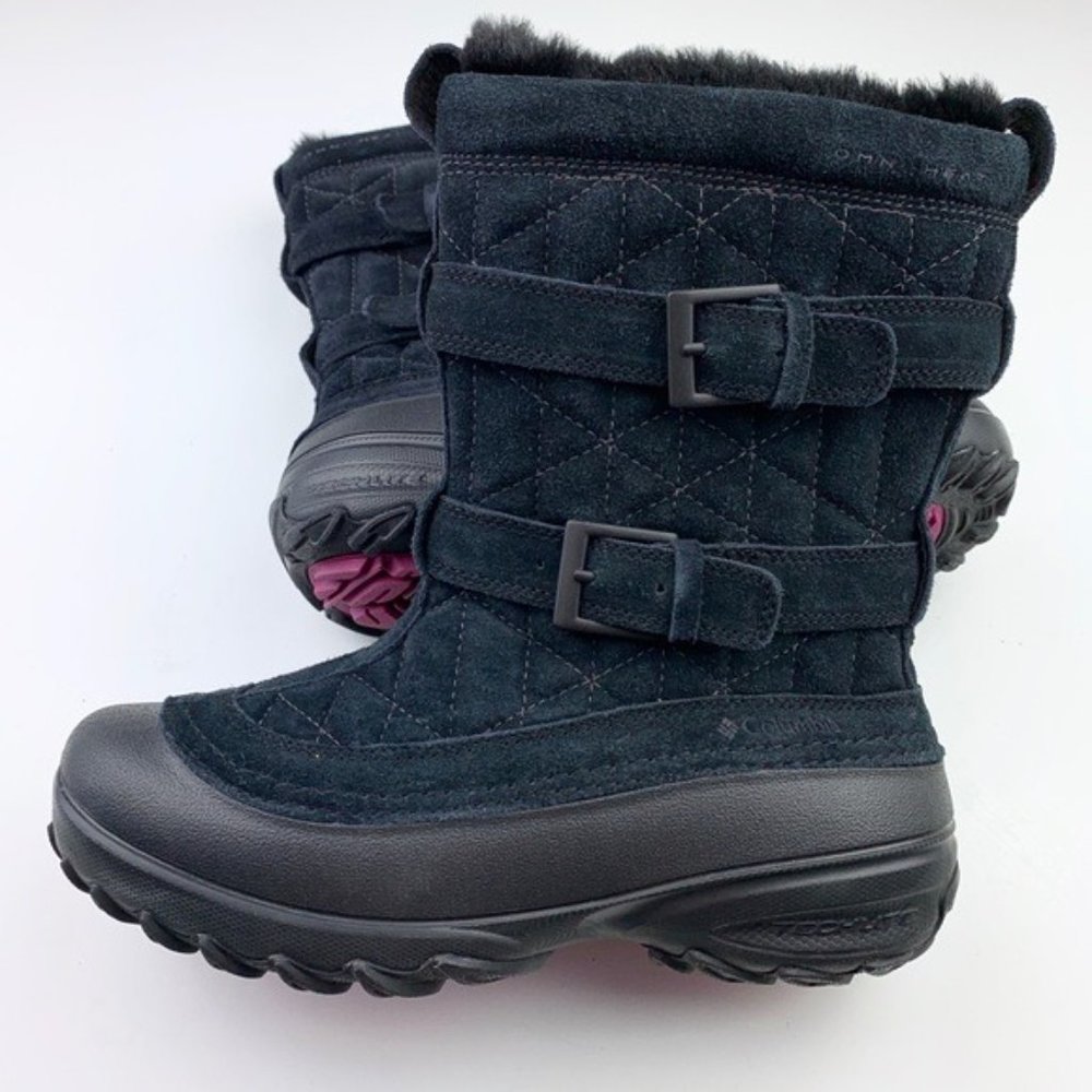 NWOT Columbia Black Suede Leather OmniHeat Winter Boots